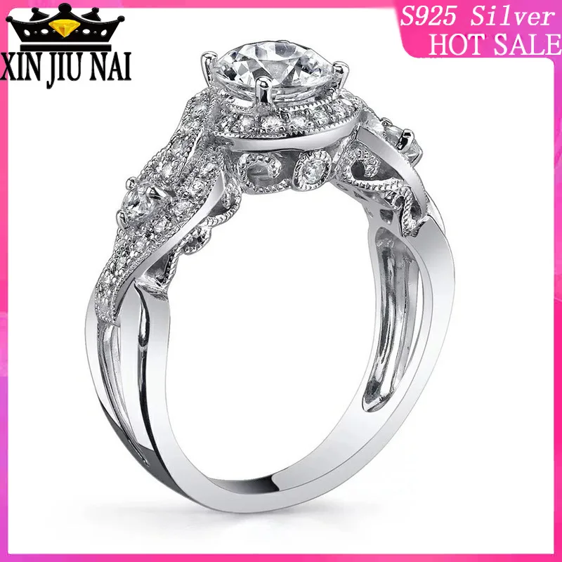 

Vintage Palace Rings For Women 925 sterling-silver-jewelry Bridal Wedding Fine Jewelry Engagement Ring wholesale lots bulk