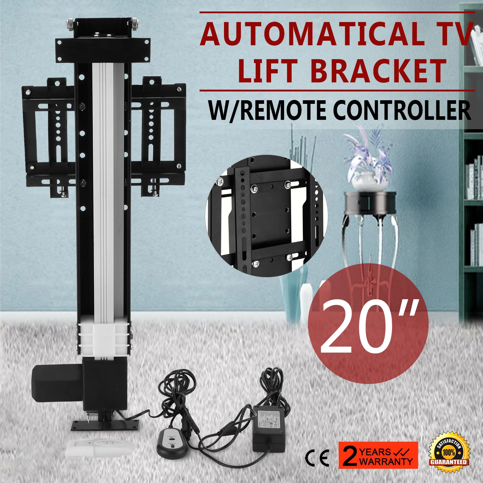 

220V AC TV Lift Mount Bracket & Controller 500-1000MM Stroke Automatic
