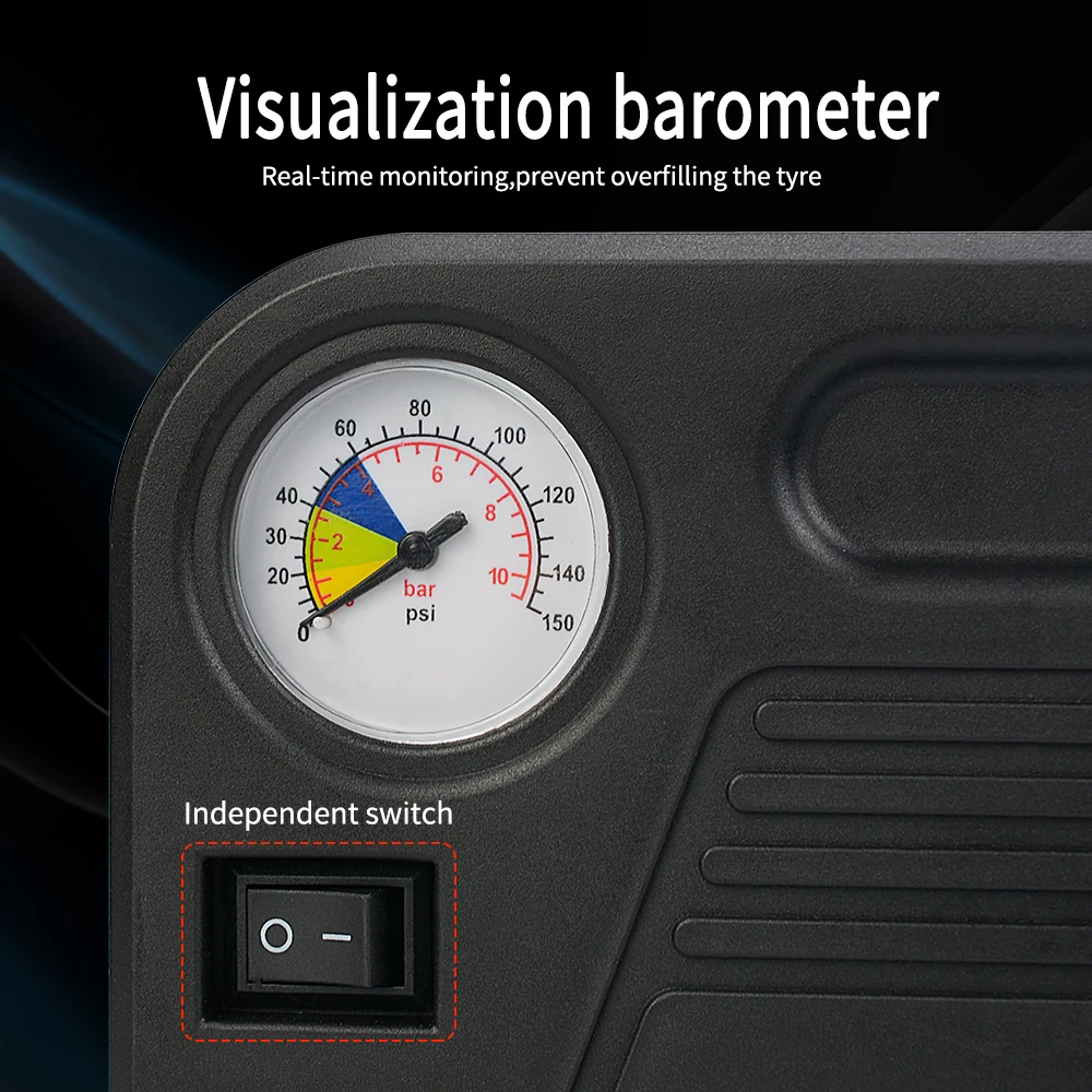 Многофункциональный воздушный насос WUPP 12 В с клипсой подходит для автомобилей