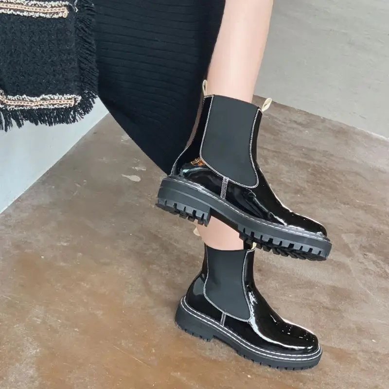 Женские Классические ботильоны из натуральной кожи Taoffen зимние теплые