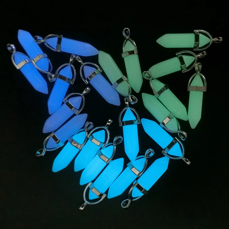

2021 new luminous fluorescent stone hexagonal necklace Men's Necklace Men's accessories 목걸이 bisuteria acero inoxidable mujer Chr