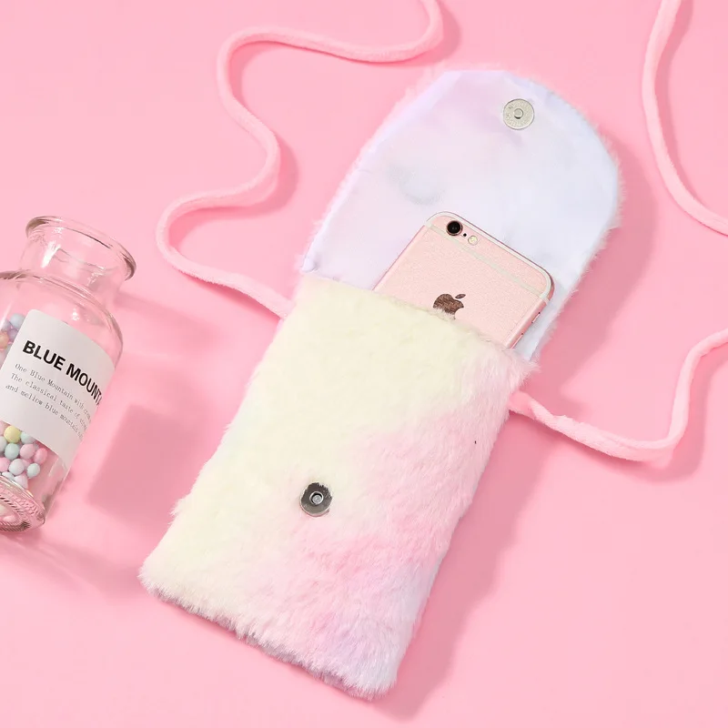 Зимняя детская разноцветная мини-сумка-мессенджер для девочек сумка через плечо