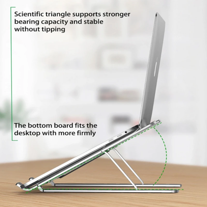 

Laptop Stand With Cooling Fan Heat Dissipation For Desktop MacBook Air Pro Aluminum alloy Notebook Holder DELL Cooler Bracket