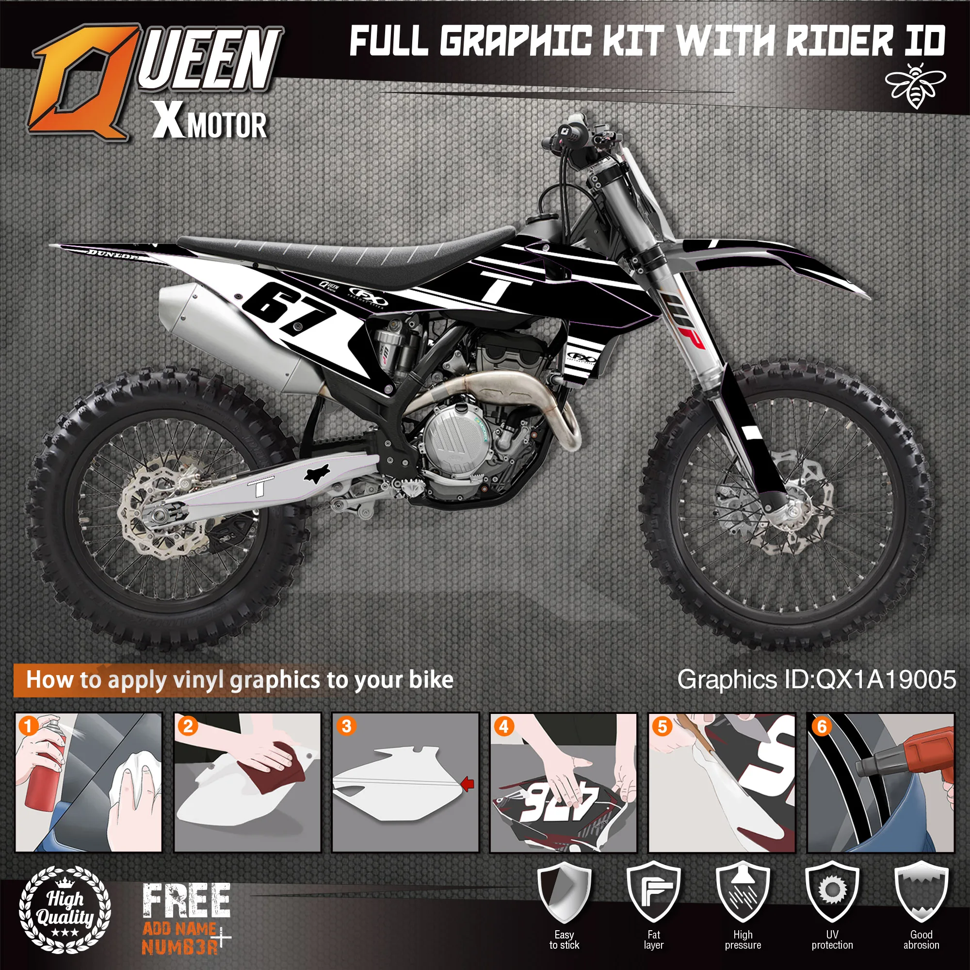 Набор наклеек QUEEN X для KTM 2019 2020 SX SXF 2021 EXC XC-W EXC-F 005 | Автомобили и мотоциклы