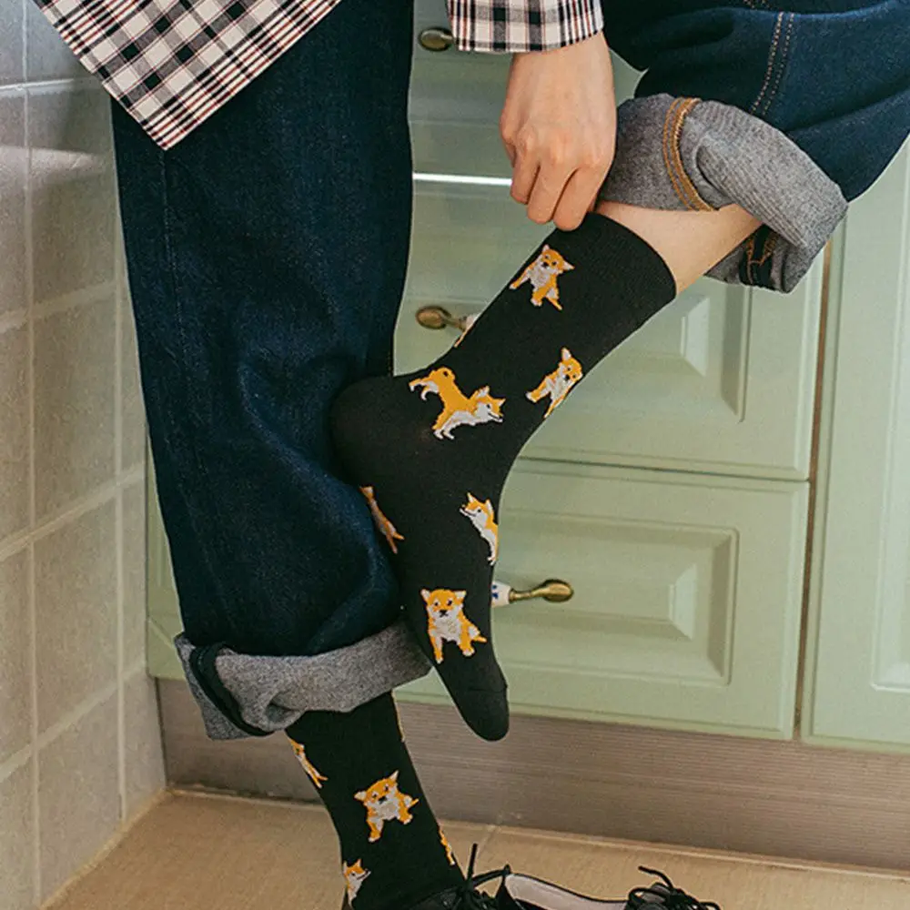 1 пара новые осенние носки животное мультяшная кошка дизайн с изображением