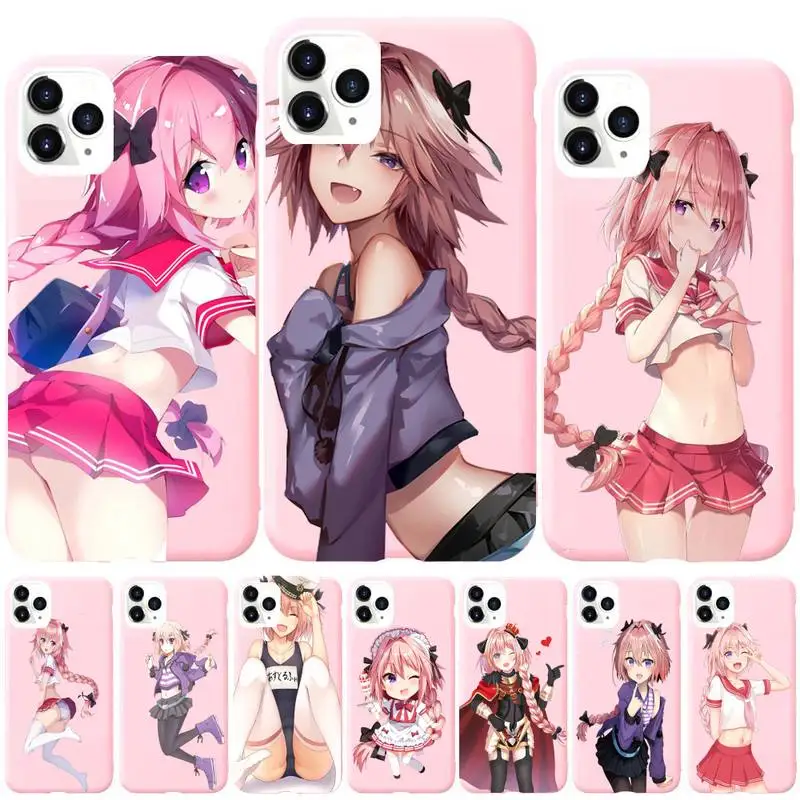 

astolfo anime girl Phone Case Original Liquid Silicone Phone Case For iphone 11 Pro Max X XS Max XR For iPhone 7 8 6 6S Plus