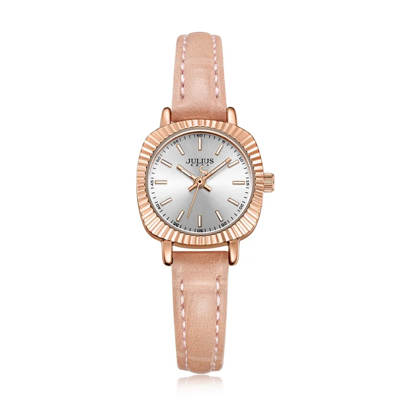 

Julius watch JA-1056 Pink Sawtooth Case Creative Watch Brand Women Japan Quartz Movt Latest Waterproof Watch Cute For Lady