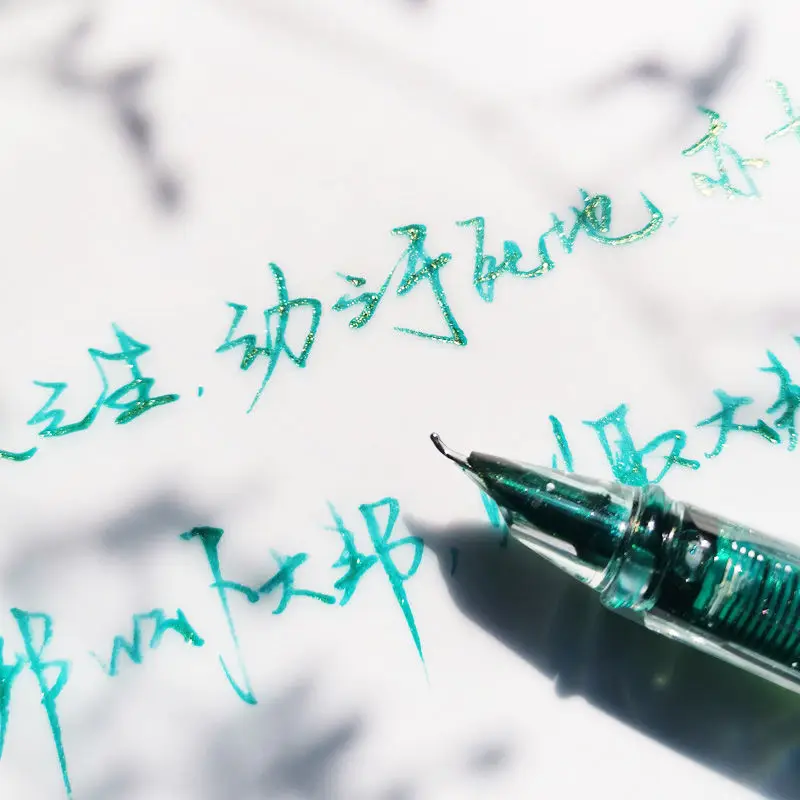 Ручка перьевая с прозрачным наконечником и белыми чернилами коррекция осанки 2021