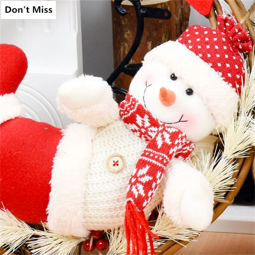 Санта-Клаус Снеговик Рождественская Гирлянда новогодняя красная елка украшения