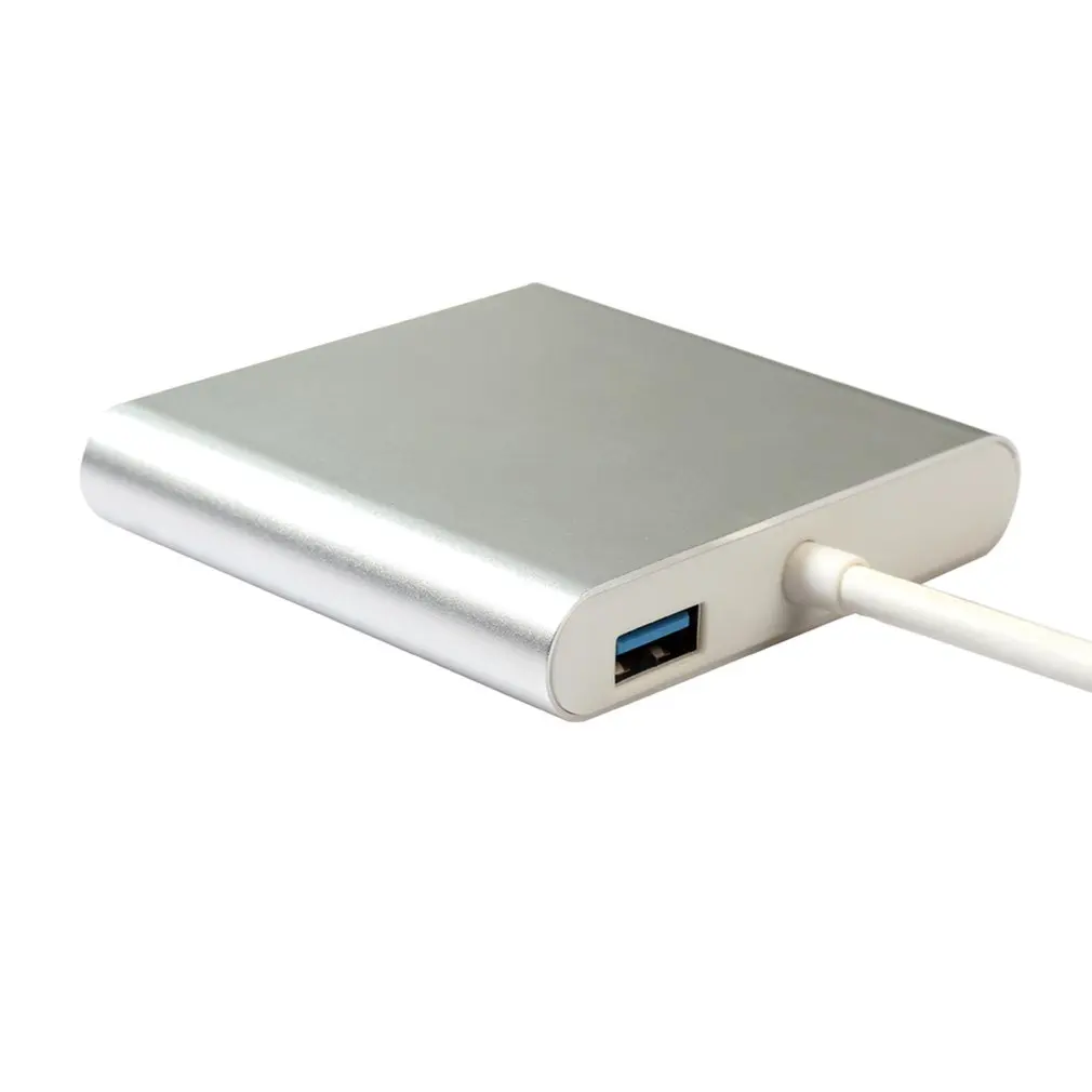 

TYPE-C Four-in-one Multi-function Extender RJ45 Port + USB Converter 4 In 1 USB-C Hub Adapter Extender
