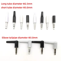 10pcslot 3 5mm stereo headset plug jack outlet 3 4 pole 90 degree elbow 3 5 aux audio plug jack adaptor connector tail 2 5 3mm