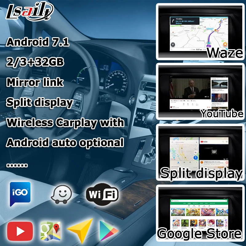 Android/carplay inteface box для Lexus RX 2012- 8 навигационный видео интерфейс с GVIF youtube RX270 RX350 RX450h CT200h
