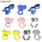 TYRY.HU мультяшный динозавр, Зебра, крокодил, динозавр, тираннозавр, животное, силиконовые бусины, пищевой сорт, детское ожерелье сделай сам для прорезывания зубов