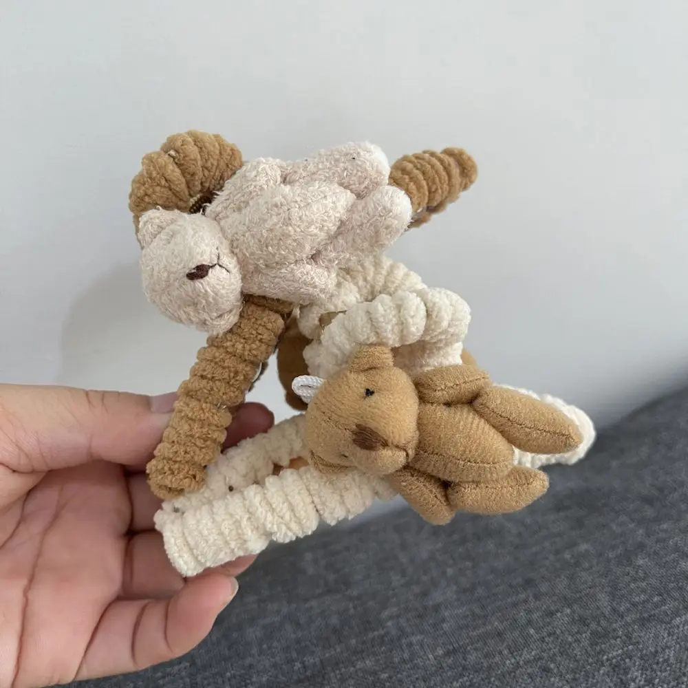 1 шт. милый плюшевый медведь головной убор модный мультяшный молочный чай кольцо