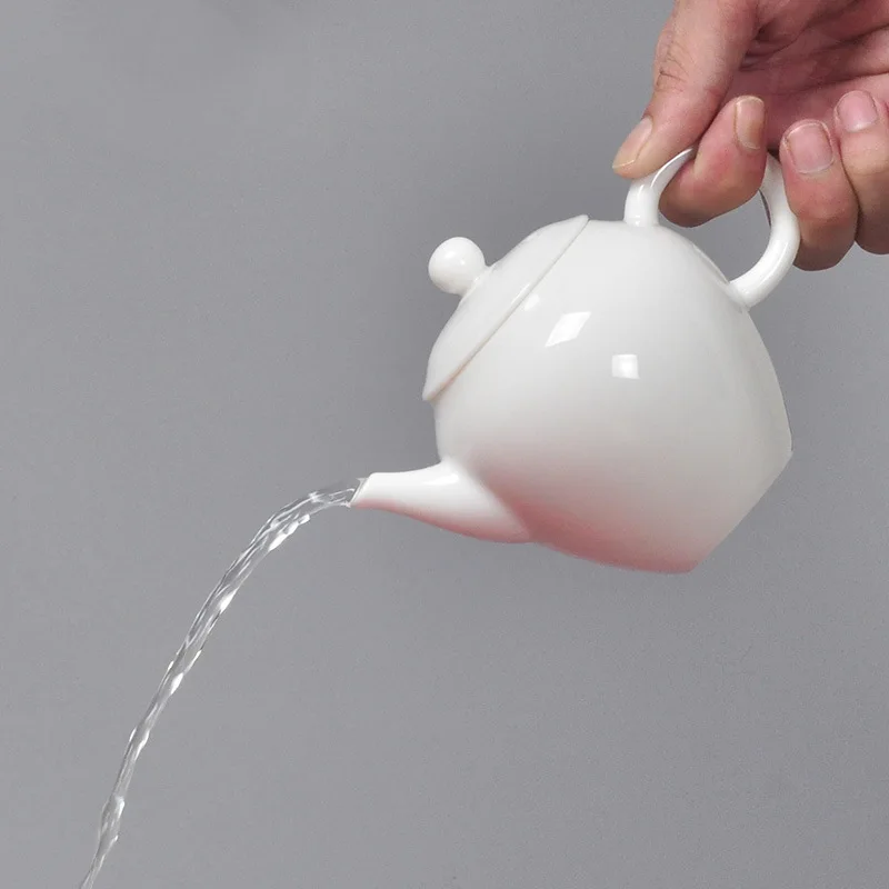 Белый нефритовый горшок подарок для культуры чайный набор кунг-фу один продукт