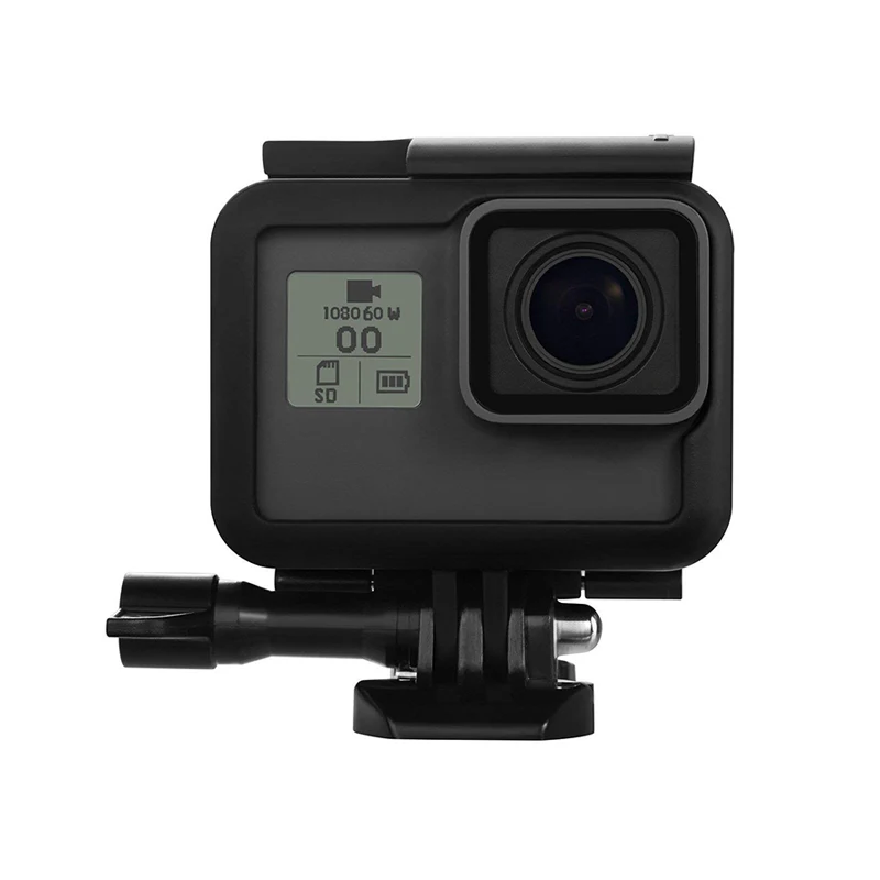 Для Go Pro аксессуар защитная рамка чехол Корпус клетка ж/крышка объектива Крышка для GoPro Hero 5 6 7 черная Экшн-камера