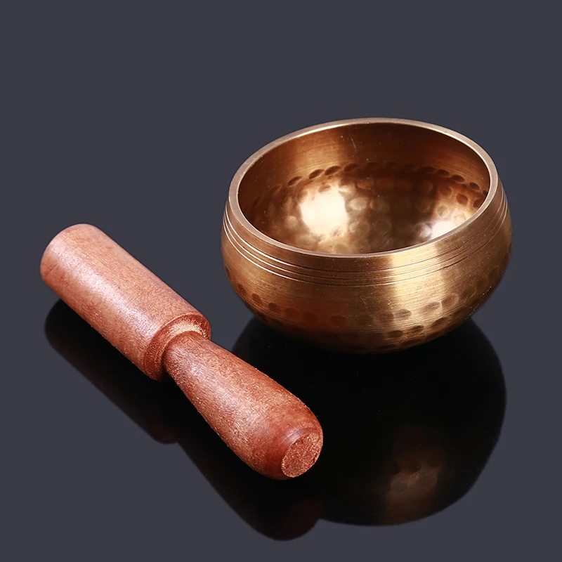 8 см Диам ручной работы Будда Тибет чаша для обрядовой музыкальной терапии медный