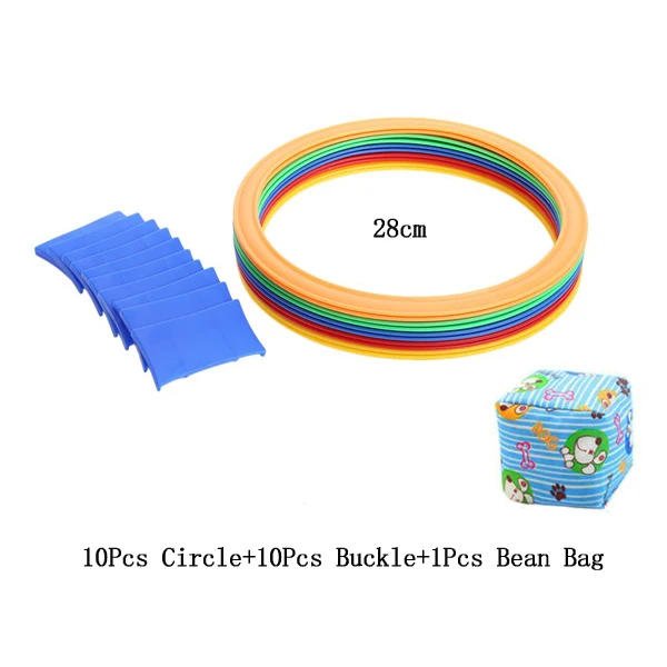 Сенсорное кольцо игра hopscocky малыш открытый Крытый пол прыжки игры Bean Bag бросать игры прыгать в сетку игрушки для детей - Цвет: 28CM