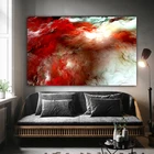 Wangart большой размер красное облако небо картина маслом Настенная картина для гостиной Холст Современное искусство плакат и печать