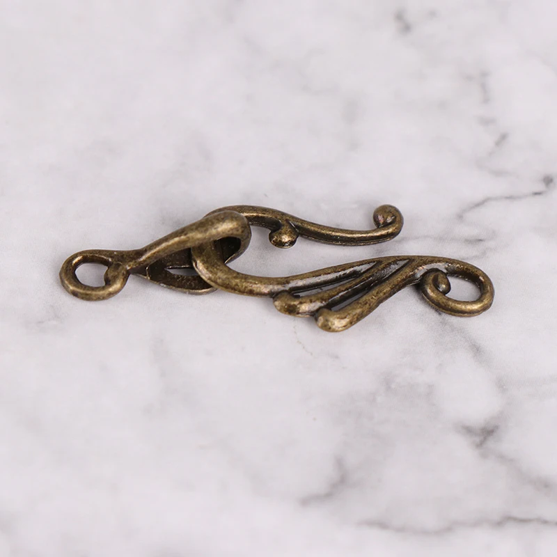 

10sets/lots Antique Bronze Silver Color Musical Note Hook Connector Toggle Clasp For Jewelry Making Diy Bracelet Necklace