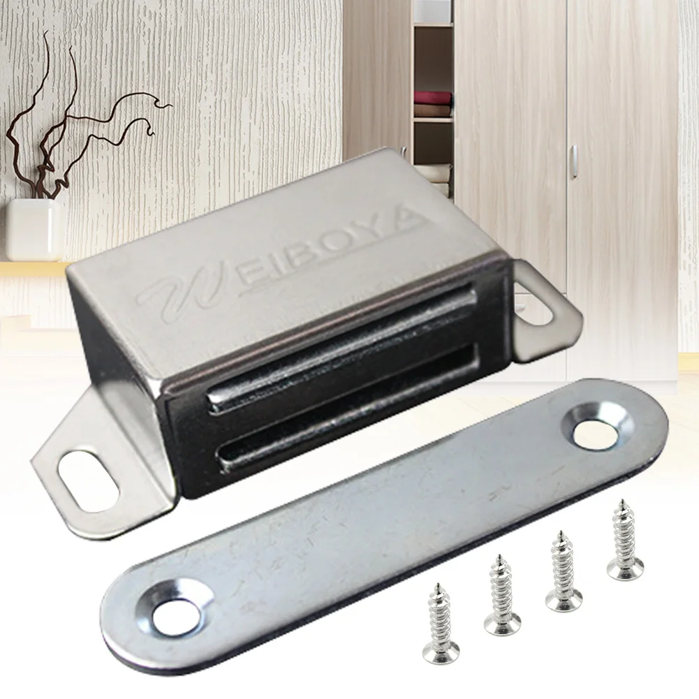 4 шт. сверхмощная защелка для шкафа с винтами магнитным замком кухонной двери