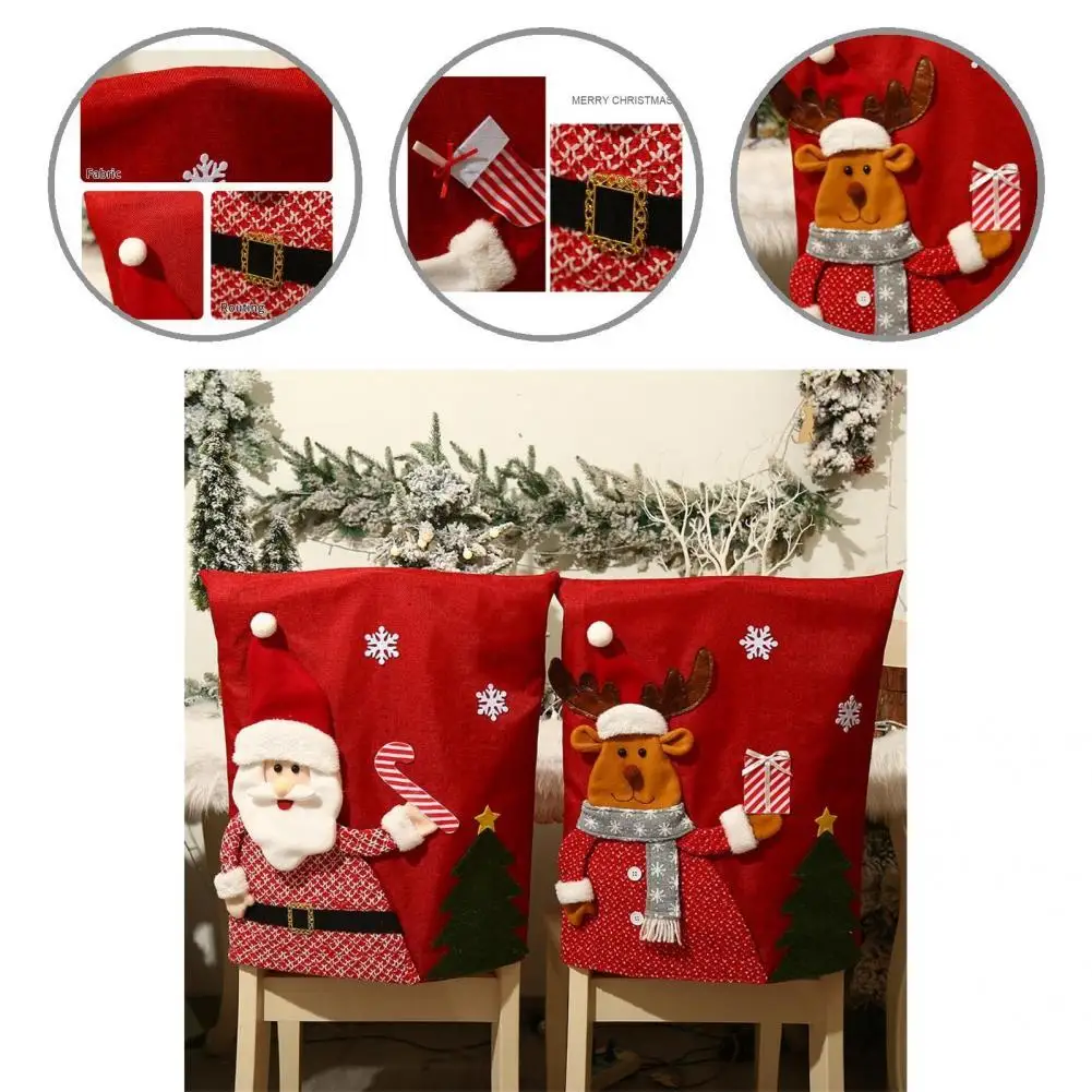 

Useful Seat Slipcover Eye-catching 3 Styles Merry Christmas Santa Chair Slipcover Chair Cushion Cover Chair Protector