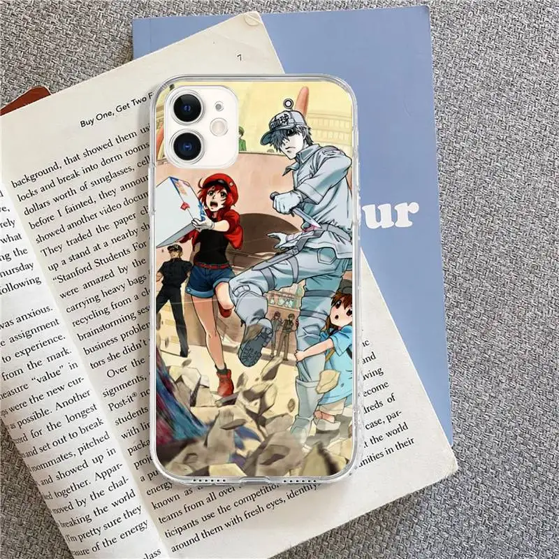 

Anime Cells At Work Hot Sale Phone Cases for iPhone 8 7 6 6S Plus X 5S SE 2020 XR 11 pro XS MAX 12 12Mini