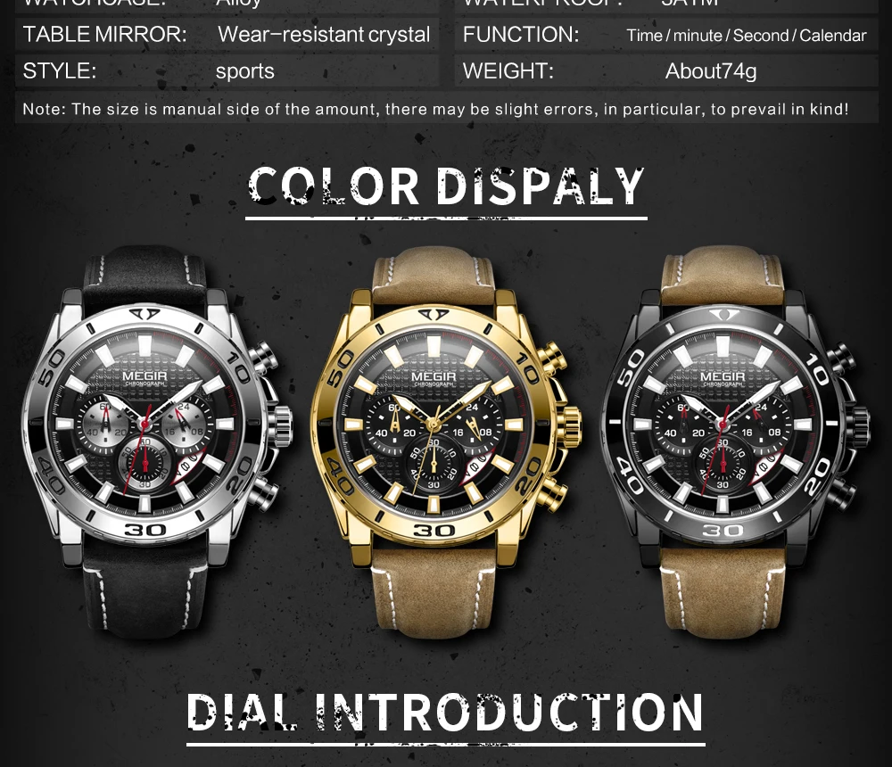 Relojes MEGIR часы мужские модные спортивные кварцевые мужские часы, наручные часы лучший бренд класса люкс водонепроницаемые часы Relogio Masculino