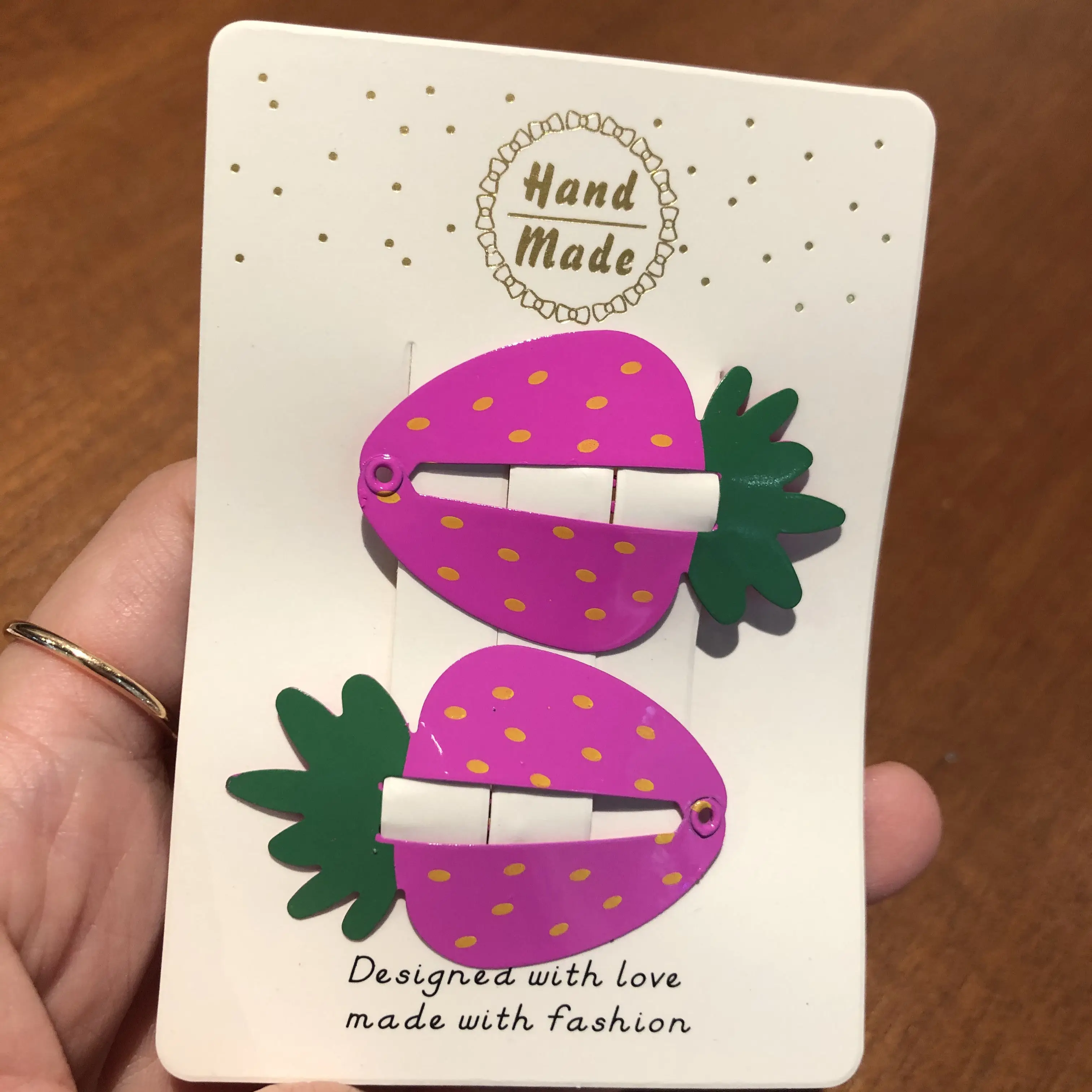 2 шт./компл. клубника заколки для волос Радуга Заколка фрукт животное рисунок