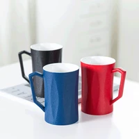 nordic style ceramic mug simple solid handle coffee cup big water cup office gift