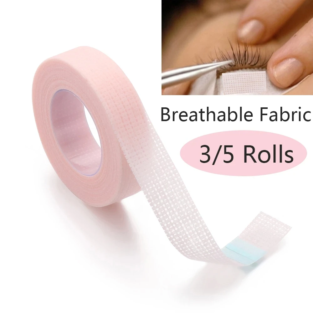 

3/5 Rolls Non-Woven False Eyelash Extension Tape Anti-Allergy Easy Tear Eye Tapes For Grafting Fake Lash Eyeliner Tapes