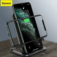 baseus fast charger 15w qi wireless charger stand for iphone huawei android wireless charging phone stand charger with usb cable