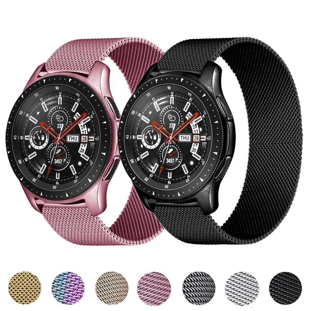 Ремешок для Samsung Galaxy watch 3 45 мм 41 мм/Active 2 46 42 amazfit bit/GTS магнитный браслет Huawei