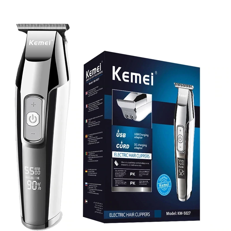 

Kemei Electric Hair Trimmer with LCD Display Cutter Machine split end trimmer USB Rechargeable Hair Clipper barber clipper