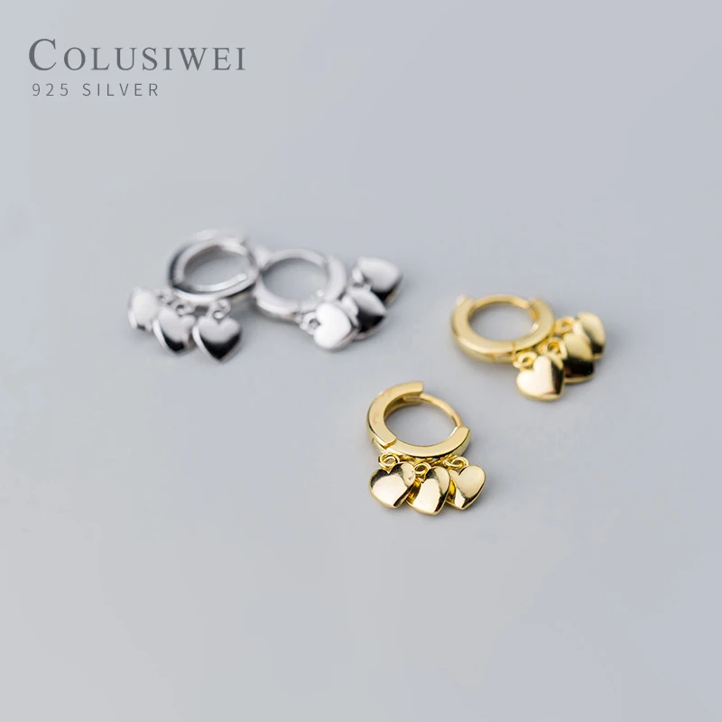 

Colusiwei классические серьги-кольца из стерлингового серебра 925 пробы с милыми кисточками в форме сердца для женщин в стиле OL изящные ювелирные...
