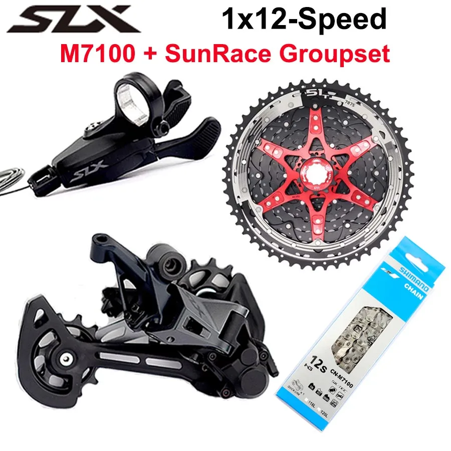 

Механизм переключения передач Shimano DEORE SLX M7100, задний переключатель передач для горного велосипеда, 1x12-Speed 50T 51T SL + RD + CSMZ901 + X12 M7100