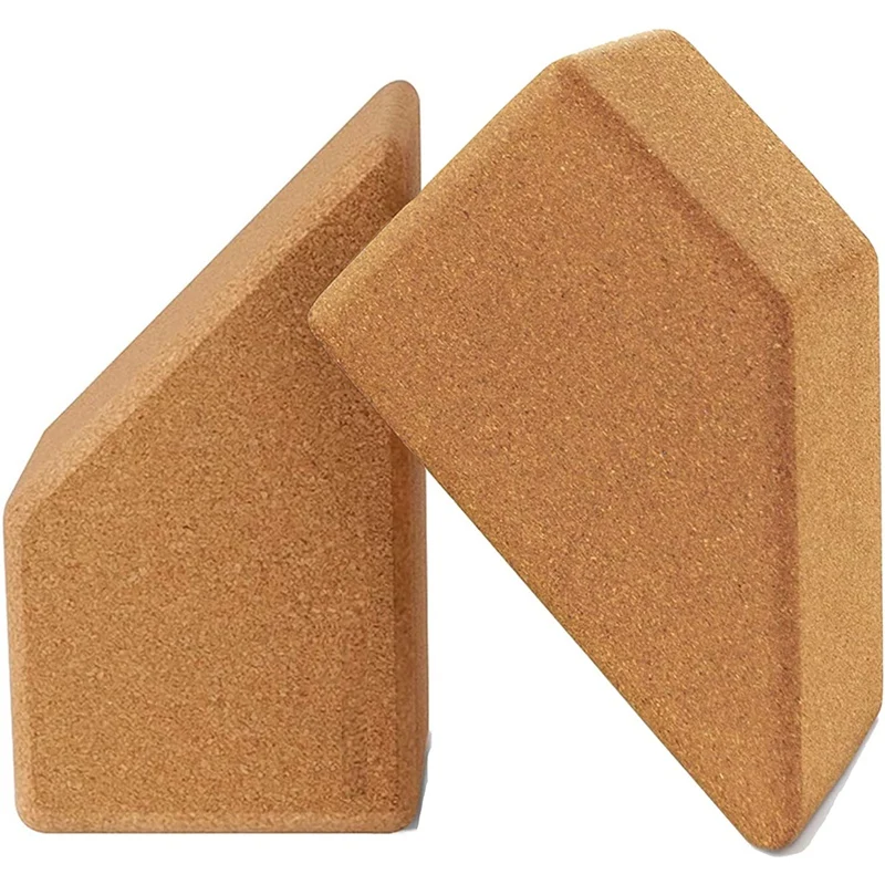 

2 Pcs-Natural Cork 8.7X4.7X3.9Inch Yoga Blocks Non-Slip&Anti-Tilt, Lightweight