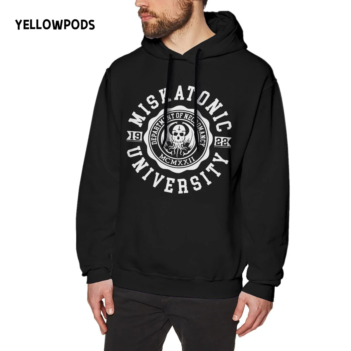 

Yellowpods-Miskatonic Cthulhu University Sweatshirt Men Harajuku Hoodie Hip Hop Hooded Hoodies