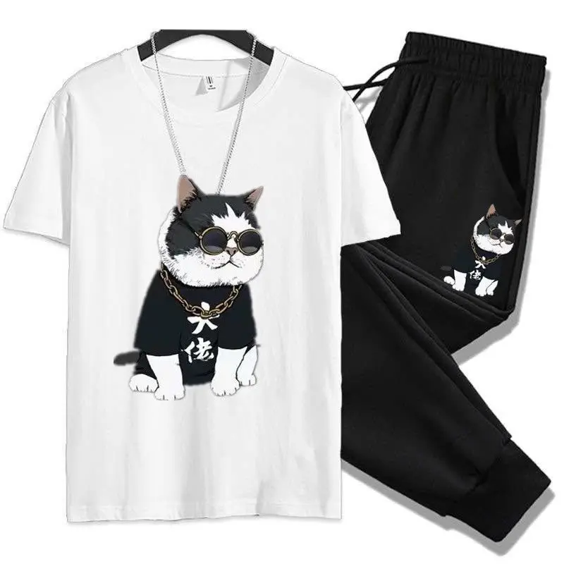 

Men's casual sportswear summer sportswear two-piece T-shirt brand track suits men's sportswear sports suits street suits