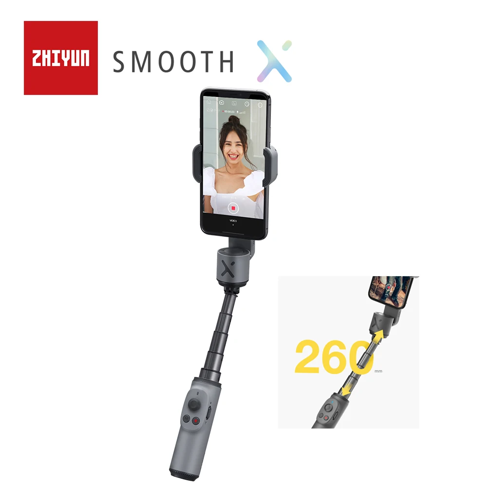 Стабилизатор Zhiyun Smooth X Phone Gimbal Selfie Stick Ручной для смартфонов iPhone Huawei Xiaomi Redmi