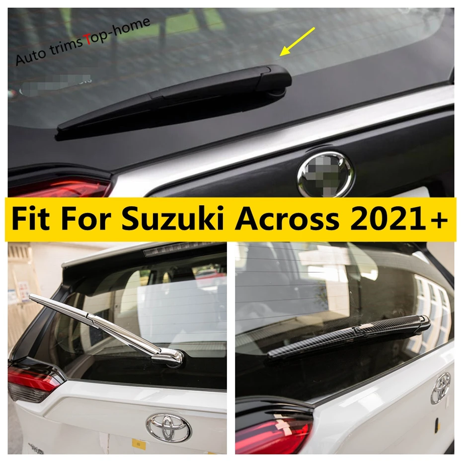 

Yimaautotrims Rear Window Wiper Protection Kit Cover Trim ABS Chrome / Carbon Fiber Look Accessories Fit For Suzuki Across 2021