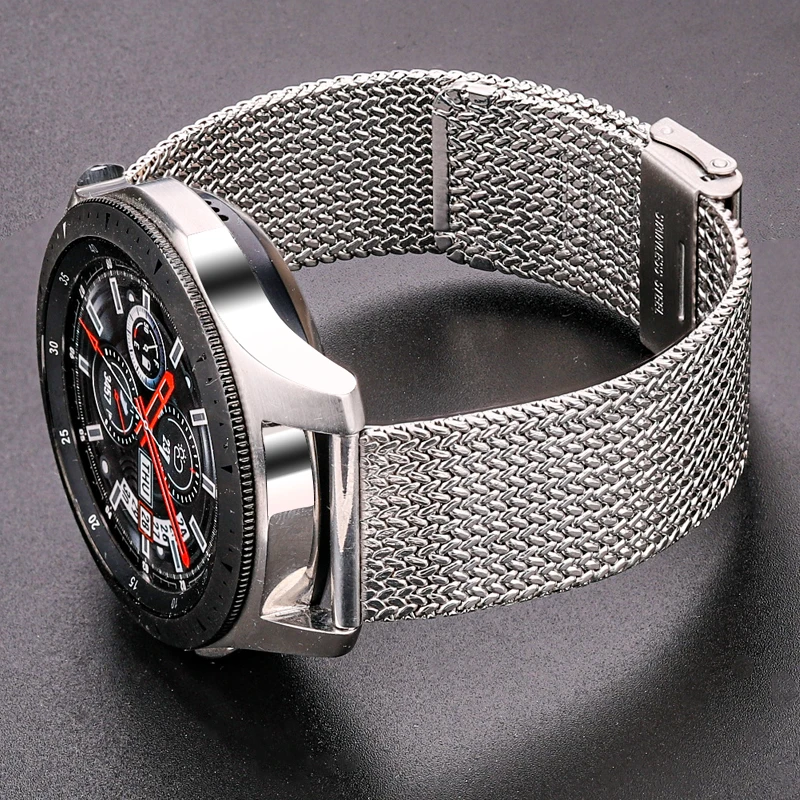 Stainless Steel Watch Band Bracelet Silver Black Milanese Metal Watchbands 16mm 18mm 20mm 22mm Women Men Strap Accessories