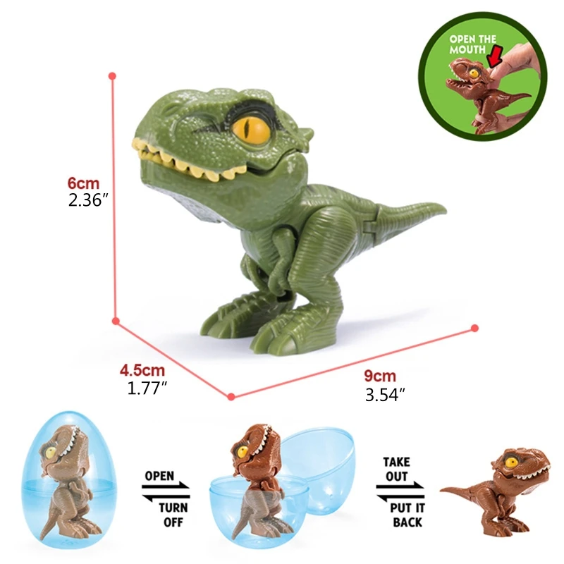 

1pc Finger Dinosaur Egg Toy Creative Tricky Tyrannosaurus Model Dinosaur Toy 40JC