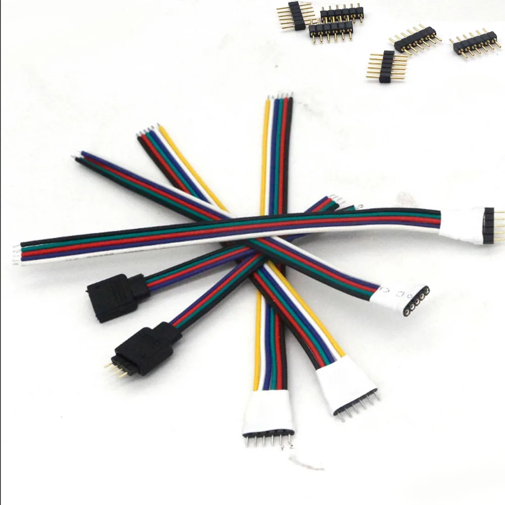 Светодиодный кабель мужской/женский иглы 4-контактный разъем/5 pin/6-контактный