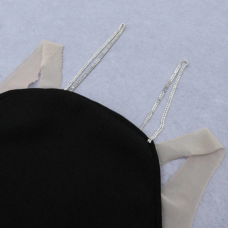 

New Fashion 2021Party Wear Sexy Halter Black Suspender Dress