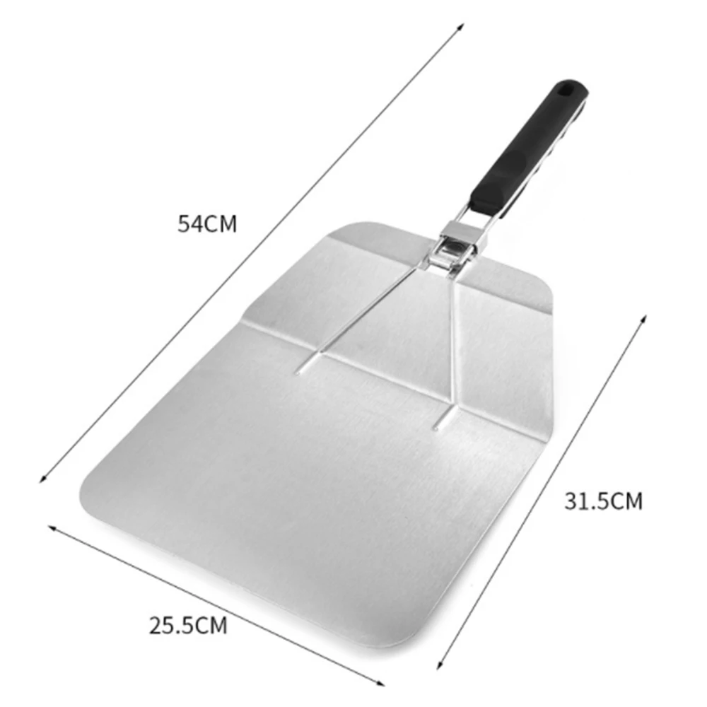 1 шт. лопатка для пиццы из нержавеющей стали со складной ручкой Нескользящая Для