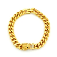 hip hop men bracelet wrist chain yellow gold filled classic fashion jewelry gift