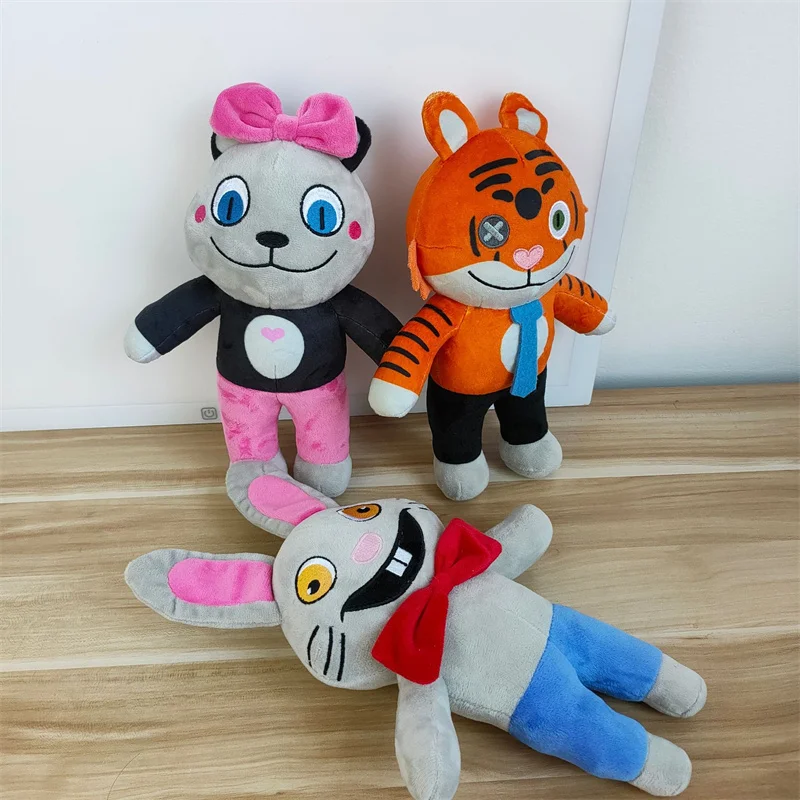 Juego de terror, casa de juegos del Sr. Hopp 2, juguete de felpa, Mr Hopp Rabbit Mr Stripes Tiger Miss Bo Panda, Animal de peluche, figura de almohada-5