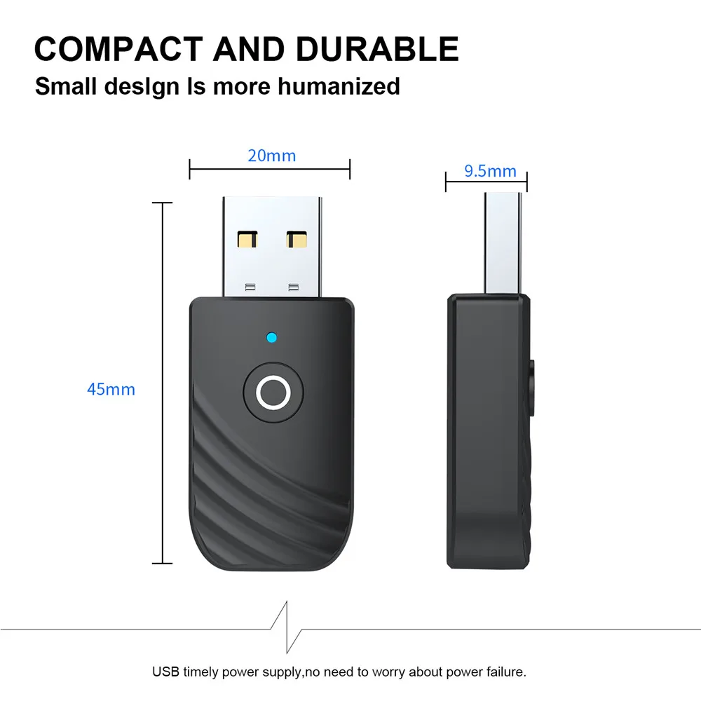 KEBIDU Bluetooth 5 0 аудио приемник передатчик мини стерео AUX RCA USB разъем 3 мм для ТВ ПК