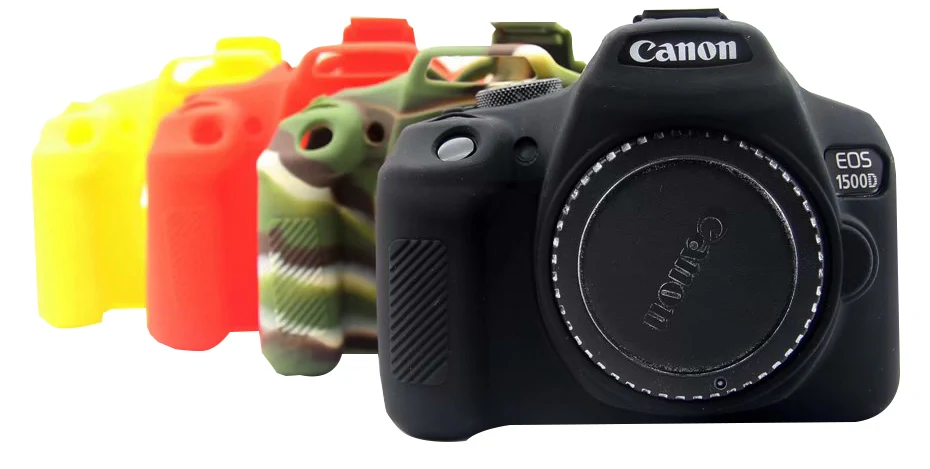 Сумки для камеры Canon EOS 1300D 1500D Мягкий силиконовый чехол цвет резиновый чехол для Canon EOS Rebel T6 Камера Сумка Открытие батареи